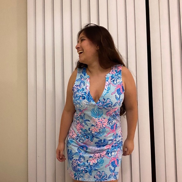 Lilly Pulitzer Dev dress in Bahamas Beachcomber - Picture 8 of 9